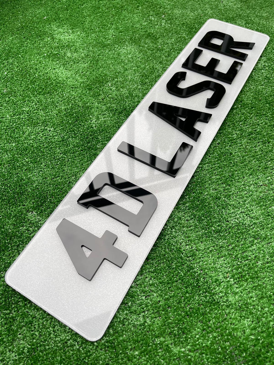 4D Laser Cut Plate - Road Legal - Pair