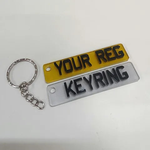 4D Number Plate Keyring