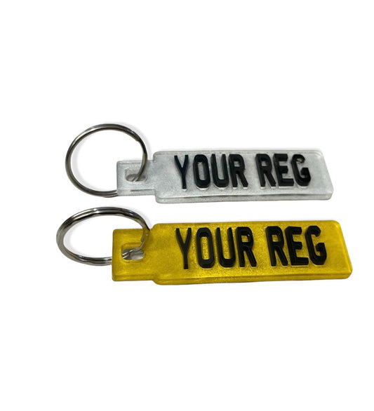 4D Number Plate Keyring