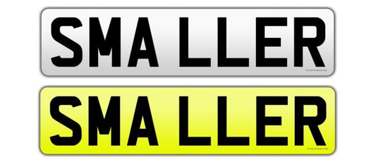 18” Smaller Standard Number Plates - Road Legal